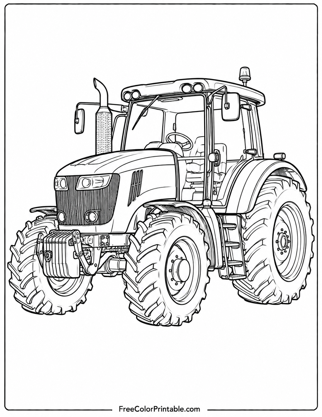 Tractor coloring page Coloring Page — Free Printable — free printable coloring page